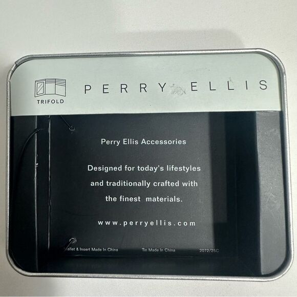 Vintage Perry Ellis Soft Genuine Leather Brown Wallet - Picture 4 of 12